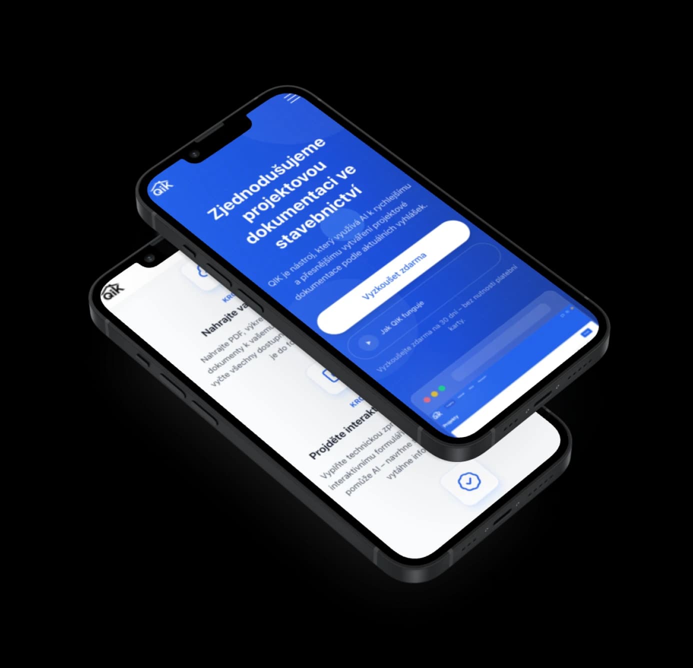 Web aplikace QIK na mobilu
