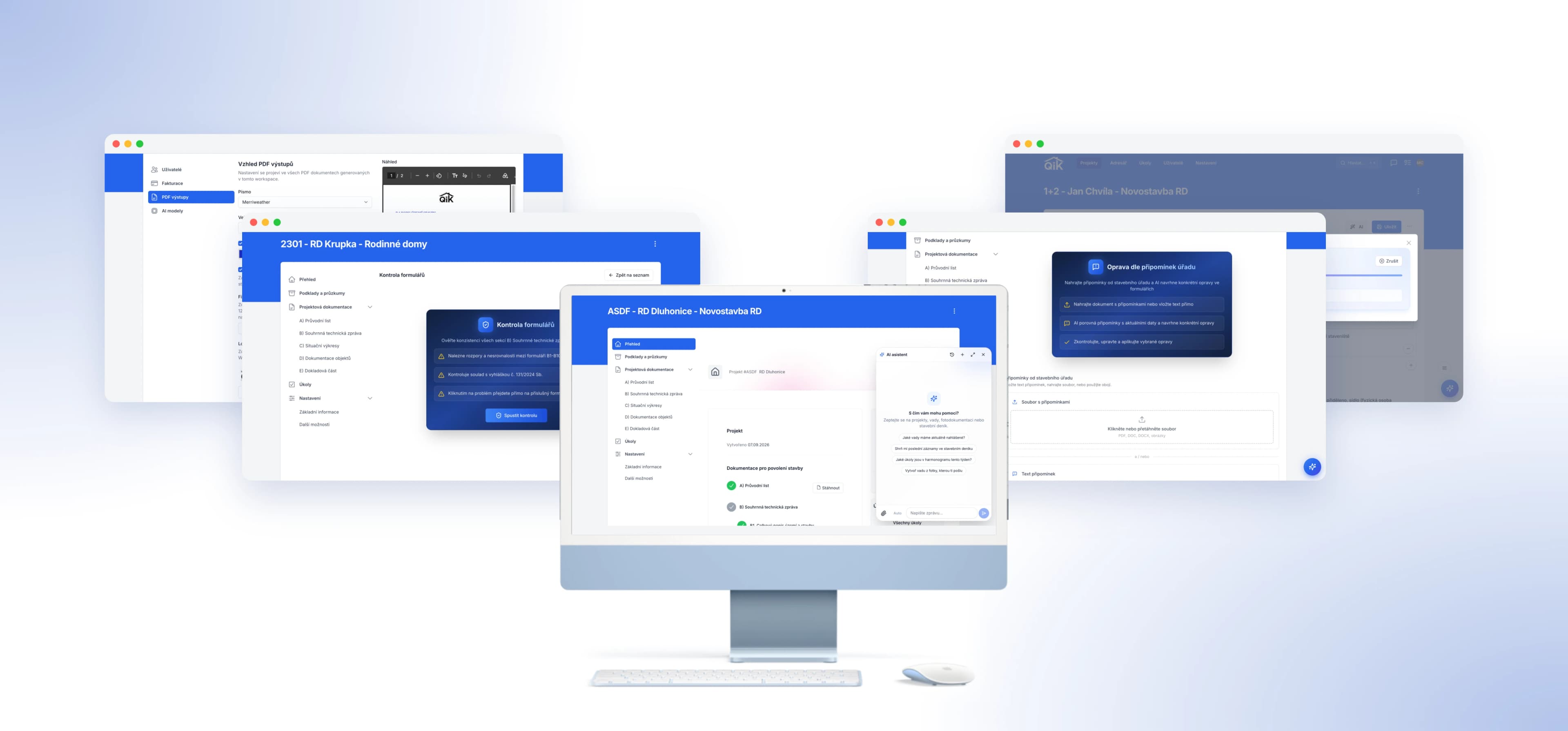 Mockup AI apliakce QIK Dokumentace pro projektovou dokumentaci